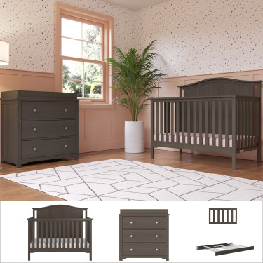 child-craft-hampton-arch-top-4PC-nursery-set-dapper-gray