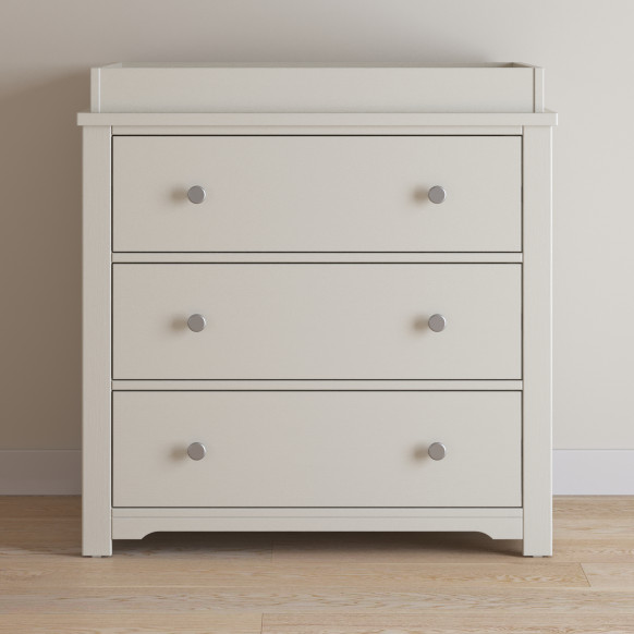Harmony 3-Drawer Dresser with Baby Changing Table Topper