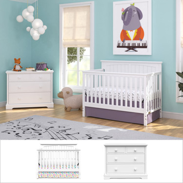 child-craft-sheldon-2pc-nursery-set-matte-white
