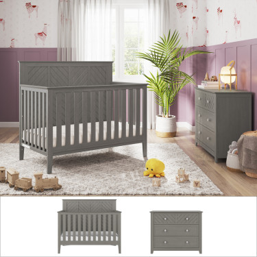 child-craft-atwood-2PC-flat-top-nursery-set-lunar-gray