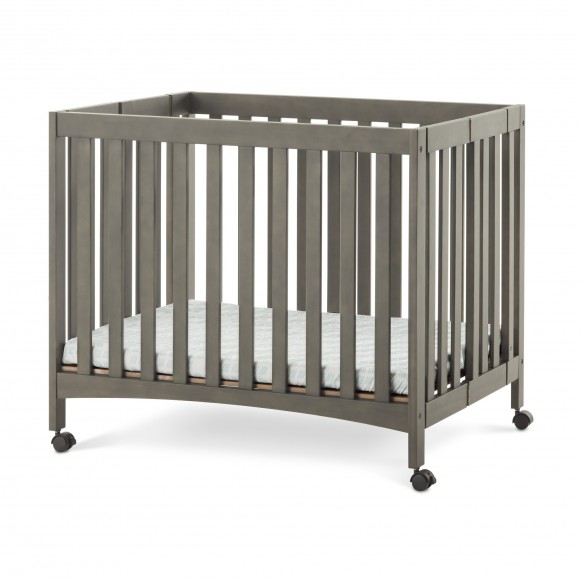 small gray crib