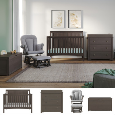 child-craft-scout-4PC-nursery-set-crib-dresser-glider-dapper-gray