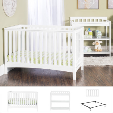 child-craft-london-4PC-nursery-set-matte-white
