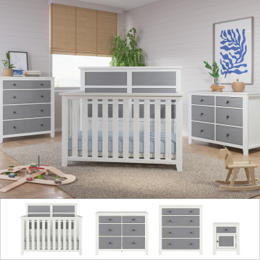 child-craft-white-gray-nursery-set-4PC