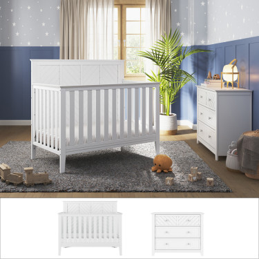 child-craft-atwood-2PC-flat-top-nursery-set-matte-white