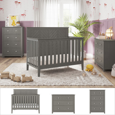 child-craft-atwood-3PC-flat-top-nursery-set-lunar-gray