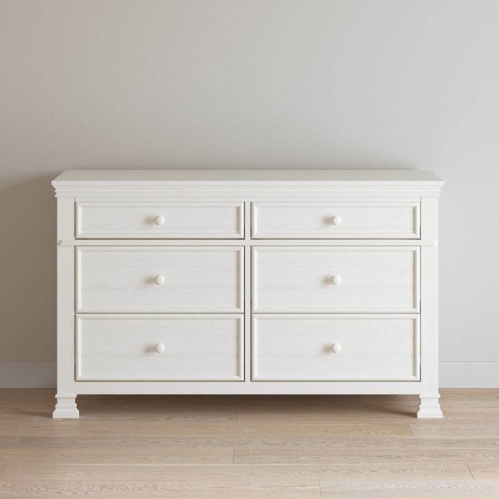 Child Craft Westgate 4-in-1 Convertible Crib, Double Dresser, Chest, And Nightstand 4-Piece Nursery Set, Arrives Fully Assembled (Vintage Linen