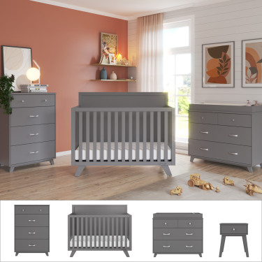 child-craft-soho-flat-top-4PC-nursery-set-cool-gray