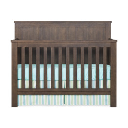Forever Eclectic by Child Craft Farmhouse Flat Top 4-in-1 Convertible Crib Brushed Pebble 