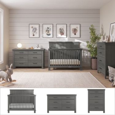 child-craft-denman-3PC-nursery-set-midnight-gray