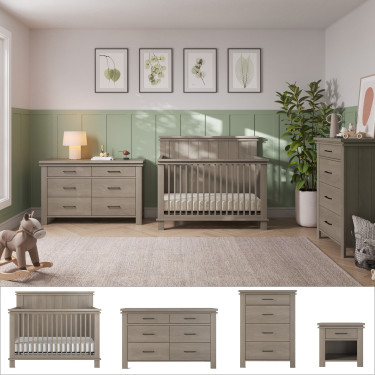 child-craft-denman-4PC-nursery-set-crescent-gray