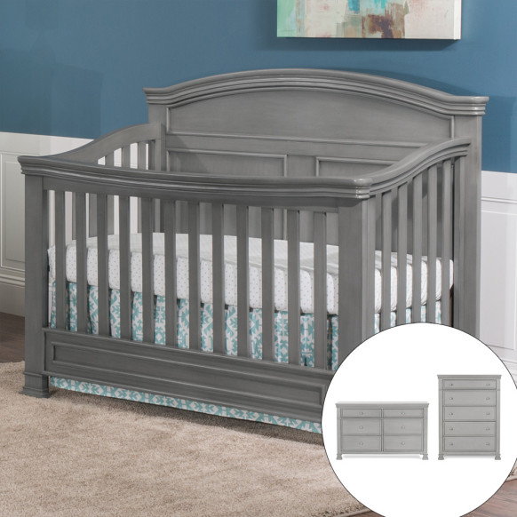 Westgate 3 Piece Nursery Furniture Set, Baby Crib And Dresser Sets